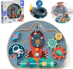 Tablero manipulativo de madera cohete 6 en 1 – CLASSIC WORLD