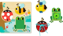 Tabla de actividades de madera con animales y clasificación TOOKY TOY