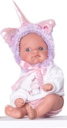 Muñeca bebé realista unicornio morado 21 cm ANTONIO JUAN