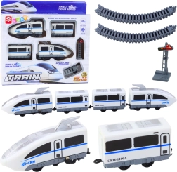 Tren de alta velocidad eléctrico City Express con vías, 13 piezas