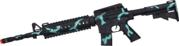 Rifle infantil de plástico con volante de inercia 61 cm negro-azul