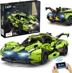 Set de construcción CaDA coche deportivo RC Blade, verde, 432 piezas con LED
