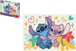 Puzzle Dino Stitch y Angel de 24 piezas