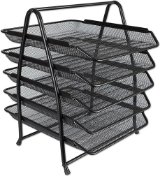 Archivador metálico de 5 cajones Concorde, negro
