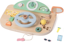 Tablero manipulativo multifuncional de madera con forma de volante Classic World