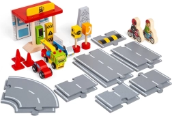 Juego de carreteras de madera para niños