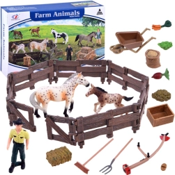 Juego de figuras de caballos para granja – Corral
