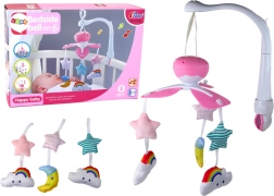 Carrusel universal con clip y juguetes de peluche Rosa
