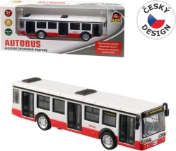 Autobús de metal con retroceso y puertas abatibles