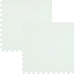 Alfombra de juego de suelo de espuma HUMBI 120 × 60, grandes puzles de espuma impermeables, blanca