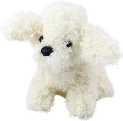 Peluche Caniche miniatura blanco 20 cm