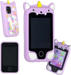 Smartphone infantil con cámara de fotos y vídeo 8 GB – unicornio morado