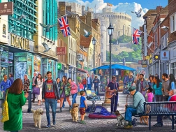 Puzzle Visita al castillo de Windsor 1000 piezas GIBSONS