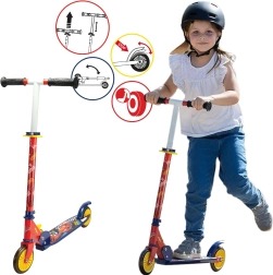 Patinete plegable infantil Cars CARS Rayo McQueen con manillar ajustable y freno de pie