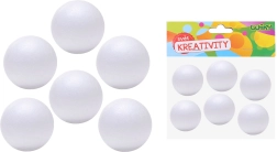 Bolas decorativas de poliestireno de 6 cm, 6 uds.