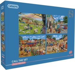 Puzzle Gibsons Llama al veterinario 4x500 piezas