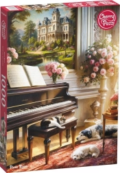 Puzzle Cherry Pazzi Habitación con piano 1000 piezas