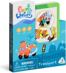 Pintura mágica con agua Transporte – libro para colorear 12 × 14 cm con pincel, 8 hojas