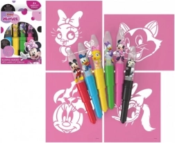 Rotuladores de soplado MINNIE 6 uds con plantillas en caja