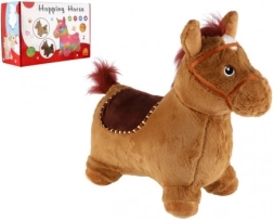 Saltador de peluche con forma de caballo con sonidos, altura del asiento 23 cm