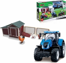 Bburago Farmland Granja de gallinas con tractor