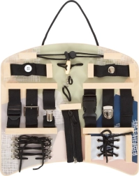 Small Foot tablero motriz con elementos de cierre y cordones