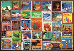 Puzzle Ravensburger Sellos de diferentes rincones del mundo 200 piezas