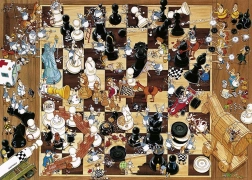 Puzzle HEYE Negro o blanco Ajedrez 1000 piezas