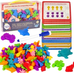 Woopie set educativo Montessori para aprender a contar y clasificar colores Mundo Marino 111 piezas