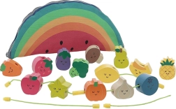 Cuentas de madera para ensartar de frutas y verduras