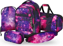 Set Baagl Galaxy: mochila, estuche, bolsa y bolsa de deporte