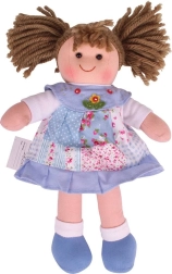 Muñeca de tela Sarah de Bigjigs Toys 28 cm