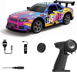 Súper coche RC con derrape y luces 20 cm