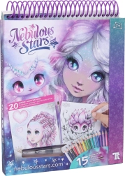 Libro para colorear con acuarelas Nebulous Stars
