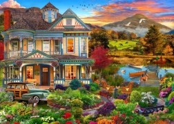 Puzzle casa de jardín rural 500 piezas BLUEBIRD