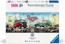RAVENSBURGER puzzle panorámico por los Alpes con VW, 1000 piezas