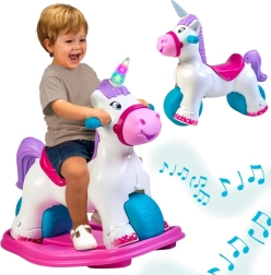 FEBER unicornio mecedora interactiva 2 en 1 – correpasillos para niños con luces y sonidos
