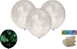 Globos inflables de 30 cm, que brillan en la oscuridad – set de 6 uds