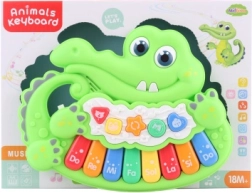 Pianito infantil cocodrilo a pilas