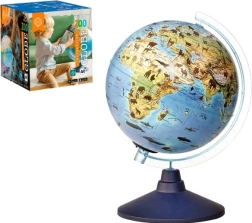 Globo interactivo iluminado Alaysky – mapa del mundo con animales 25 cm