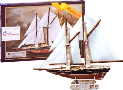 Puzzle 3D del velero BLUENOSE – modelo de barco de madera