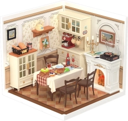 Casa de muñecas en miniatura Comedor acogedor ROLIFE Super Creator