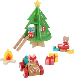 Petit Collage juego de madera casa navideña