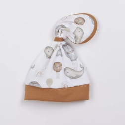 Gorrito-pañoleta de algodón para bebé NICOL Miki