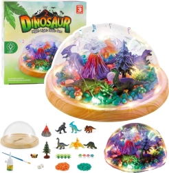 Set creativo de terrario con dinosaurios – lamparita nocturna con melodía DIY