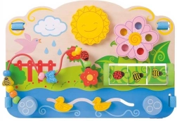 Bigjigs Baby tabla motriz de madera Flores