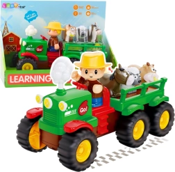 Tractor infantil interactivo con remolque y animalitos con luces y sonidos FARMER FUN TRUCK