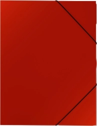 Carpeta de plástico con goma A4, roja