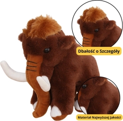 Mamut de peluche marrón 20 cm