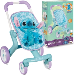 Cochecito para muñecas Disney Lilo & Stitch con peluche STITCH de Smoby